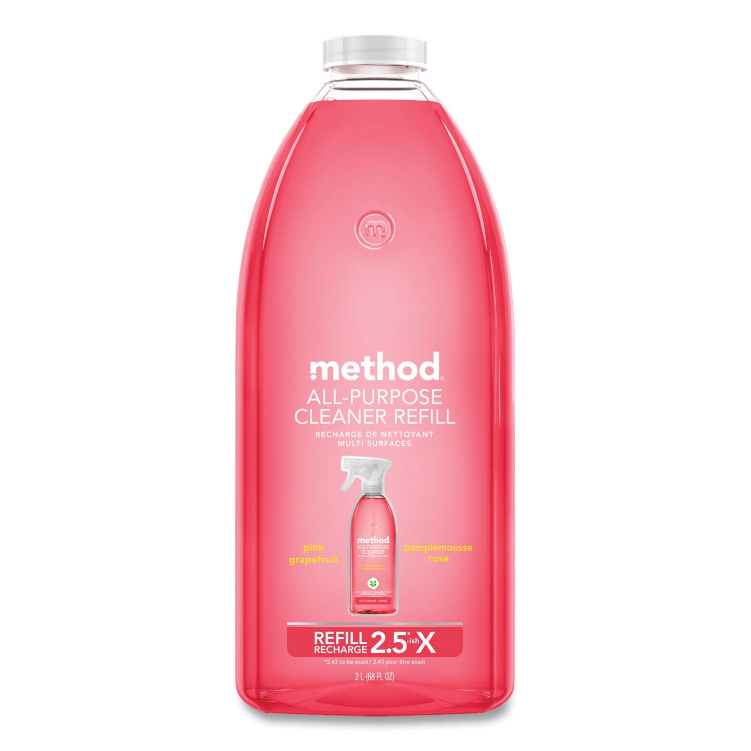 Method® All Surface Cleaner, Grapefruit Scent, 68 Oz Plastic Bottle, 6/carton