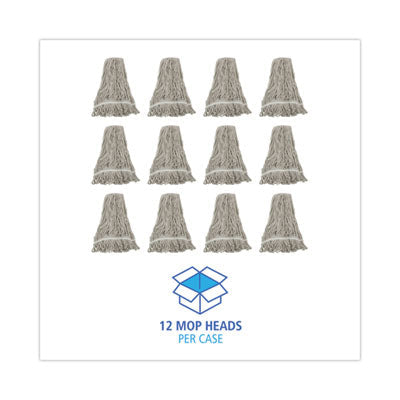 Mop Head, Loop Web/Tailband, Value Standard, Cotton, No. 32, White, 12/Carton Flipcost Flipcost