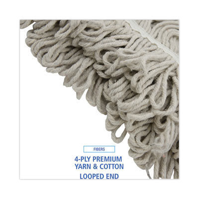 Mop Head, Loop Web/Tailband, Value Standard, Cotton, No. 32, White, 12/Carton Flipcost Flipcost