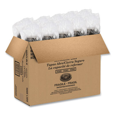 Reclosable foam cup lids, Black, 100 Pack, 10 Packs/Carton Flipcost Flipcost