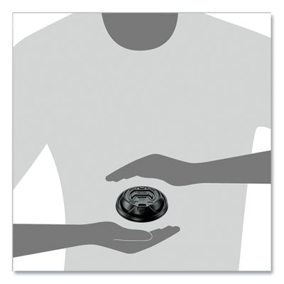 Reclosable foam cup lids, Black, 100 Pack, 10 Packs/Carton Flipcost Flipcost