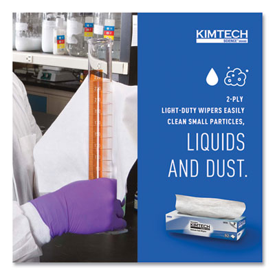 Kimtech™ Kimwipes Delicate Task Wipers Unscented, 2-Ply, 14.7 x 16.6, White, 92/Box, 15 Boxes/Carton Flipcost Flipcost