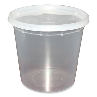 Plastic Deli Container with Lid, 24 oz, Clear, Plastic, 240/Carton Flipcost Flipcost