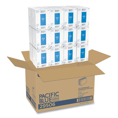 Pacific Blue Select Disposable Patient Care Washcloths, 1-Ply, 10 x 13, Unscented, White, 55/Pack, 24 Packs/Carton Flipcost Flipcost