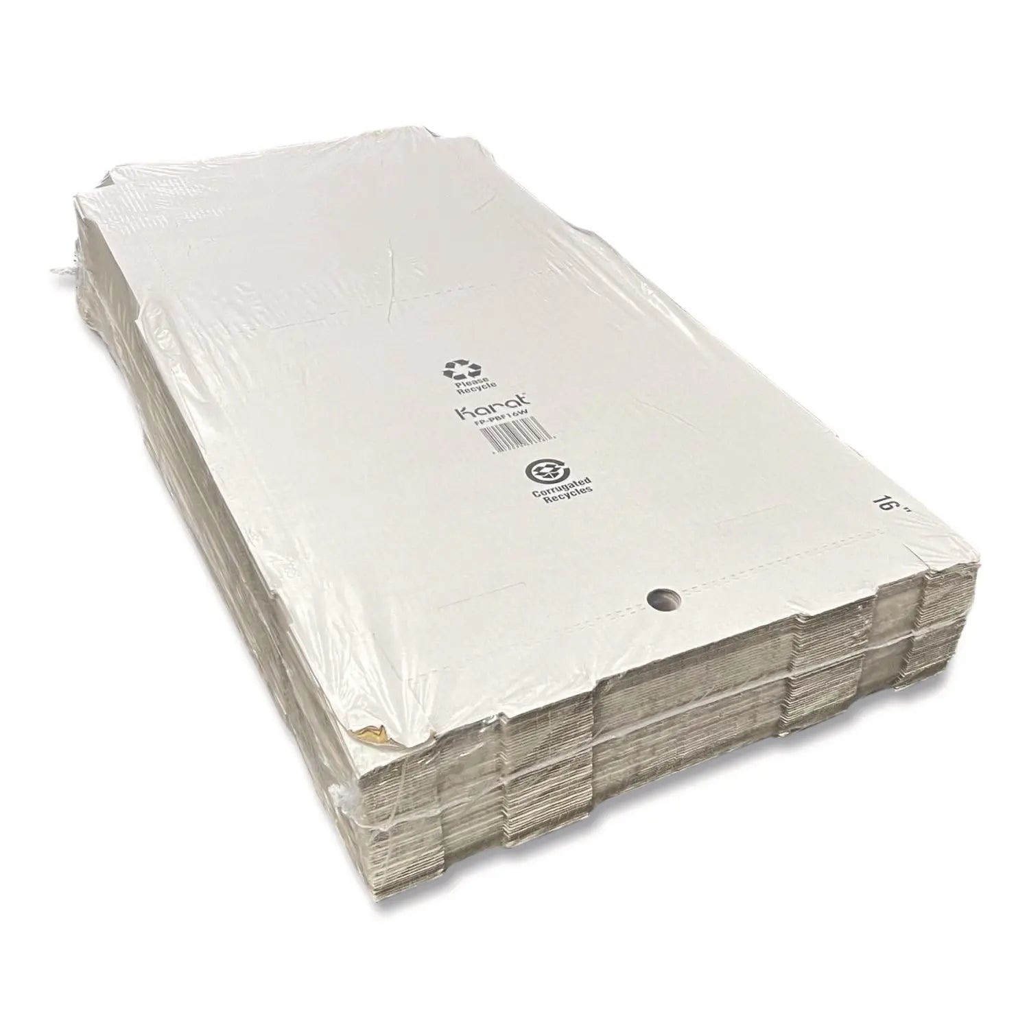 Corrugated Paper Boxes, 16 x 16 x 1.97, White/Kraft, 50/Carton Karat® Flipcost