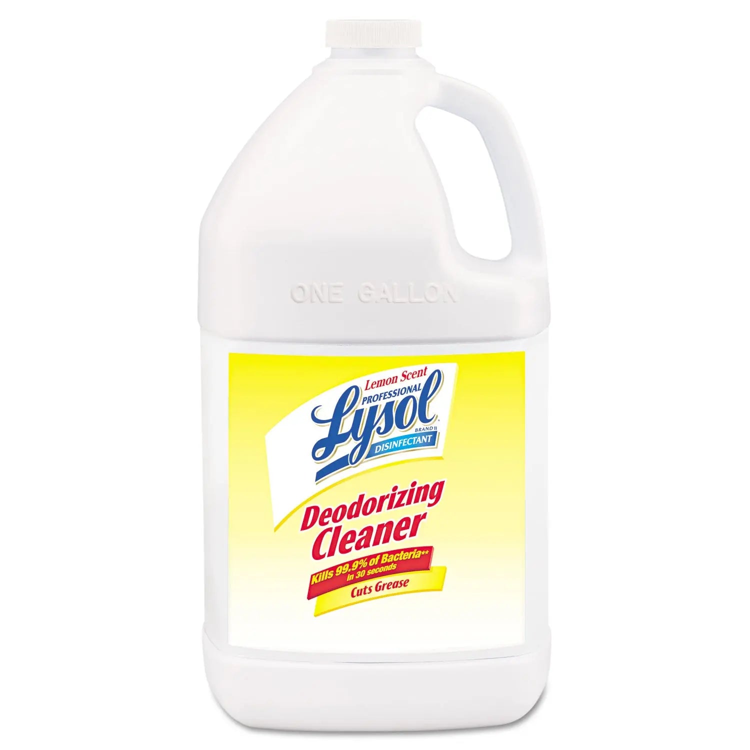 Disinfectant Deodorizing Cleaner Concentrate, 1 gal Bottle, Lemon Scent