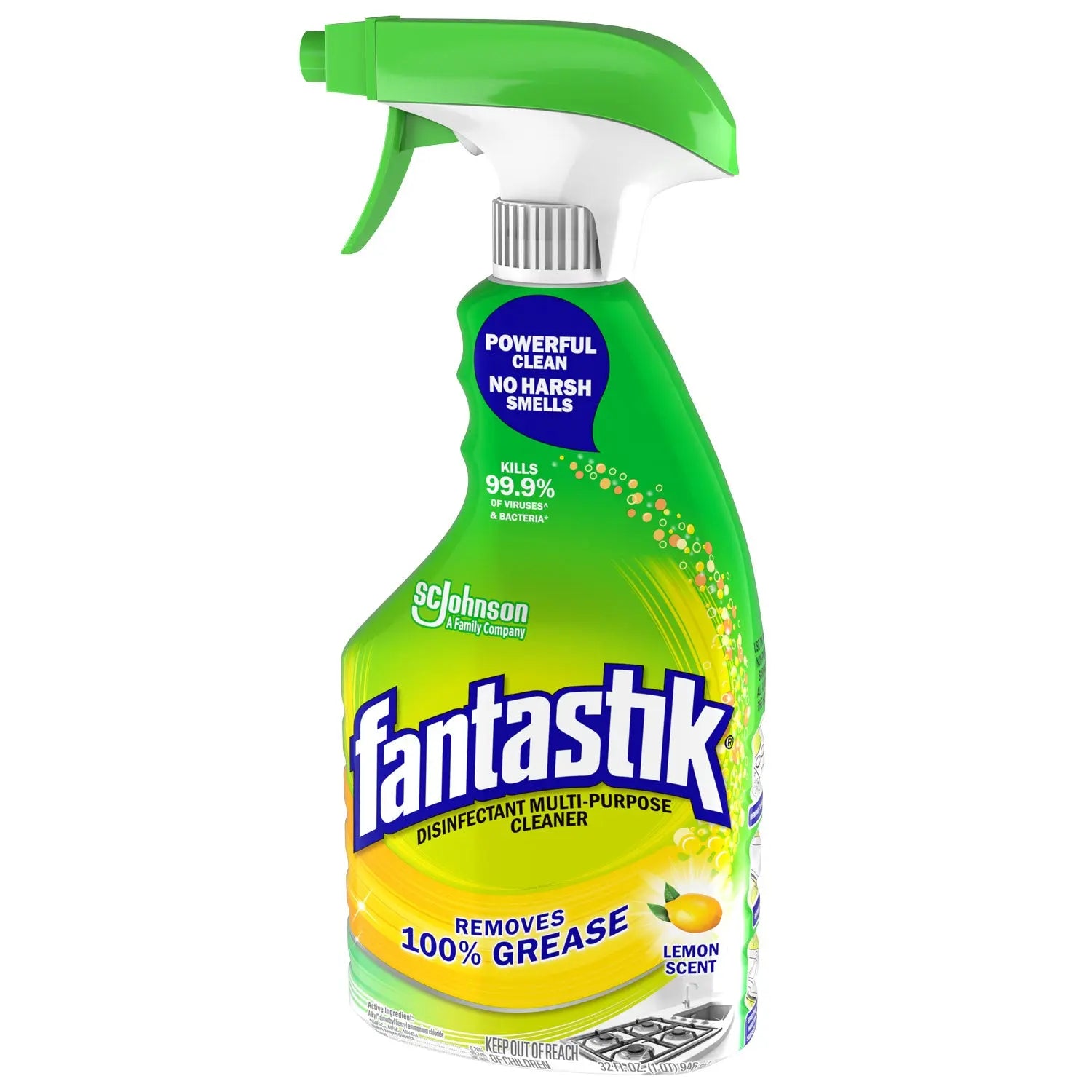 Disinfectant Multi-Purpose Cleaner Lemon Scent, 32 oz Spray Bottle Fantastik® Flipcost