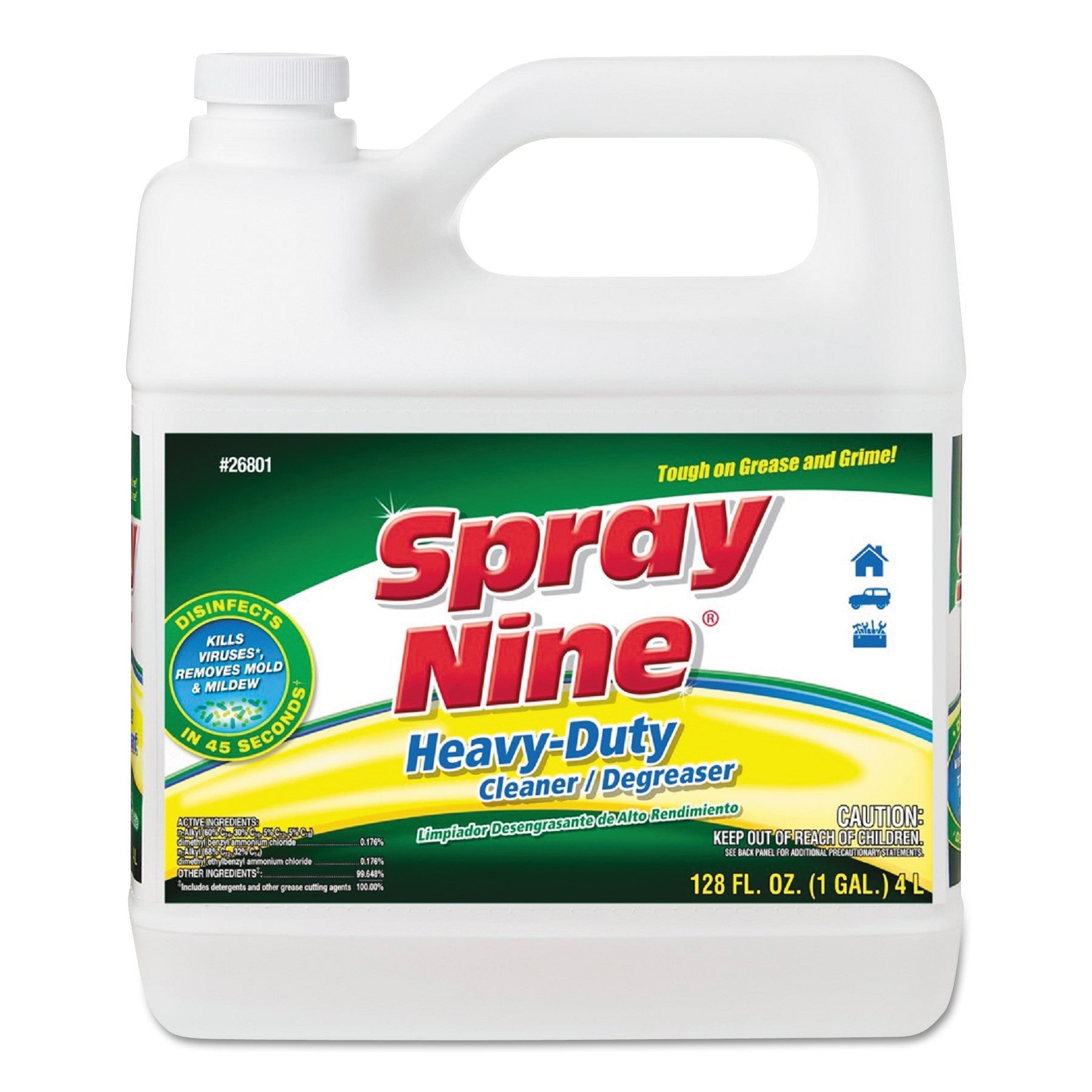 Spray Nine® Heavy Duty Cleaner/degreaser/disinfectant, Citrus Scent, 1 Gal Bottle