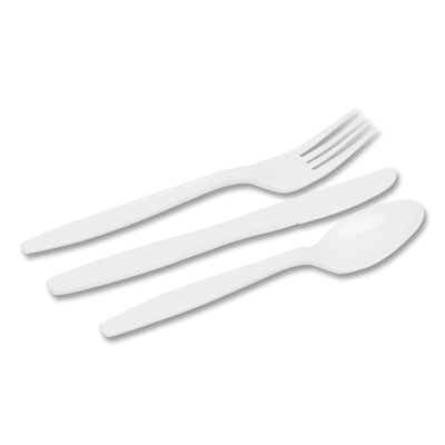 Dixie® Combo Pack, Tray with White Plastic Elegant Design Disposable Utensils, 56 Forks, 56 Knives, 56 Spoons, 6 Packs Flipcost Flipcost