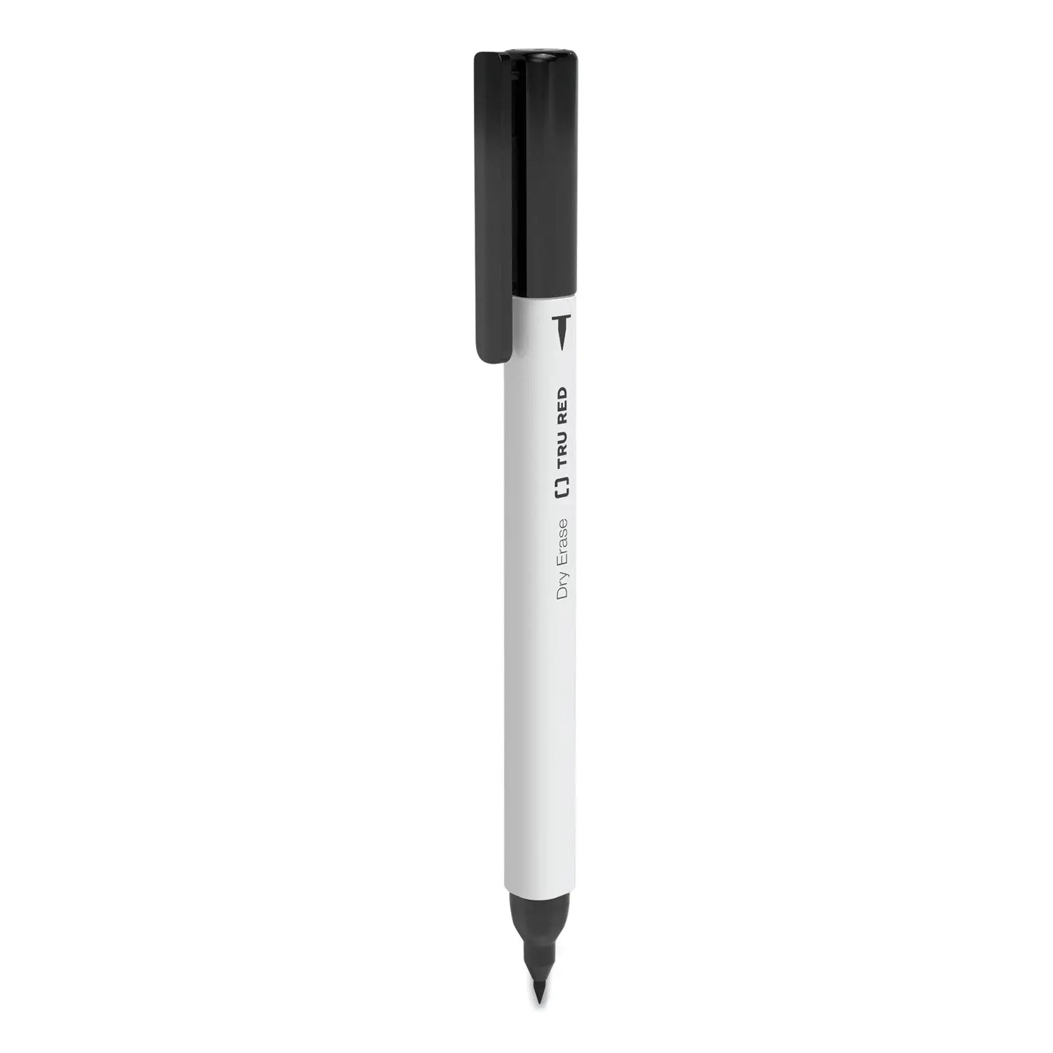 Dry Erase Marker, Pen-Style, Extra-Fine Bullet Tip, Black, Dozen TRU RED™ Flipcost
