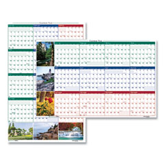 House of Doolittle™ Earthscapes Recycled Reversible/Erasable Yearly Wall Calendar, Nature Photos, 32 x 48, White Sheets, 12-Month (Jan-Dec): 2024 Flipcost Flipcost