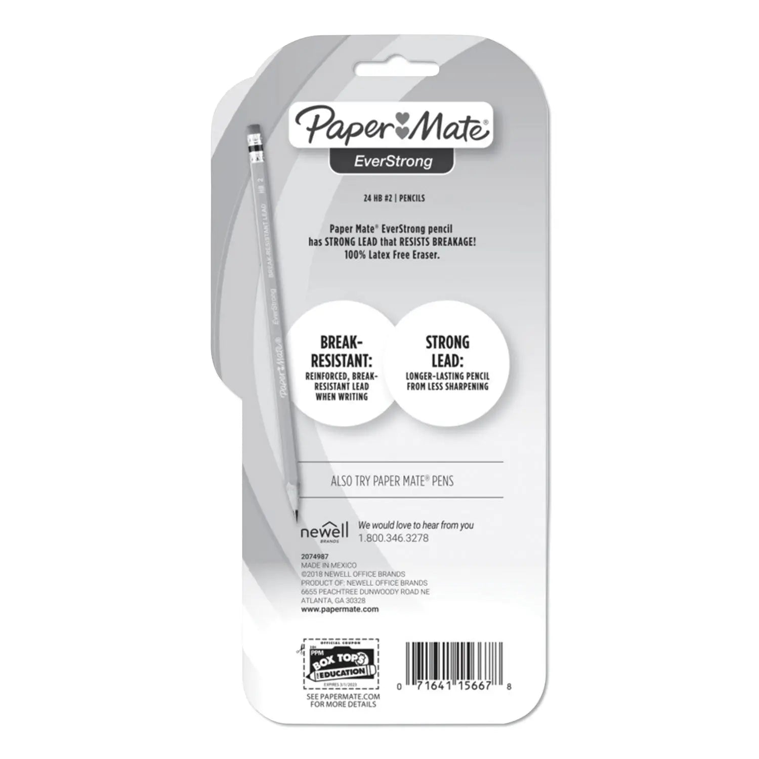 EverStrong #2 Pencils, HB (#2), Black Lead, Yellow Barrel, 24/Pack Paper Mate® Flipcost