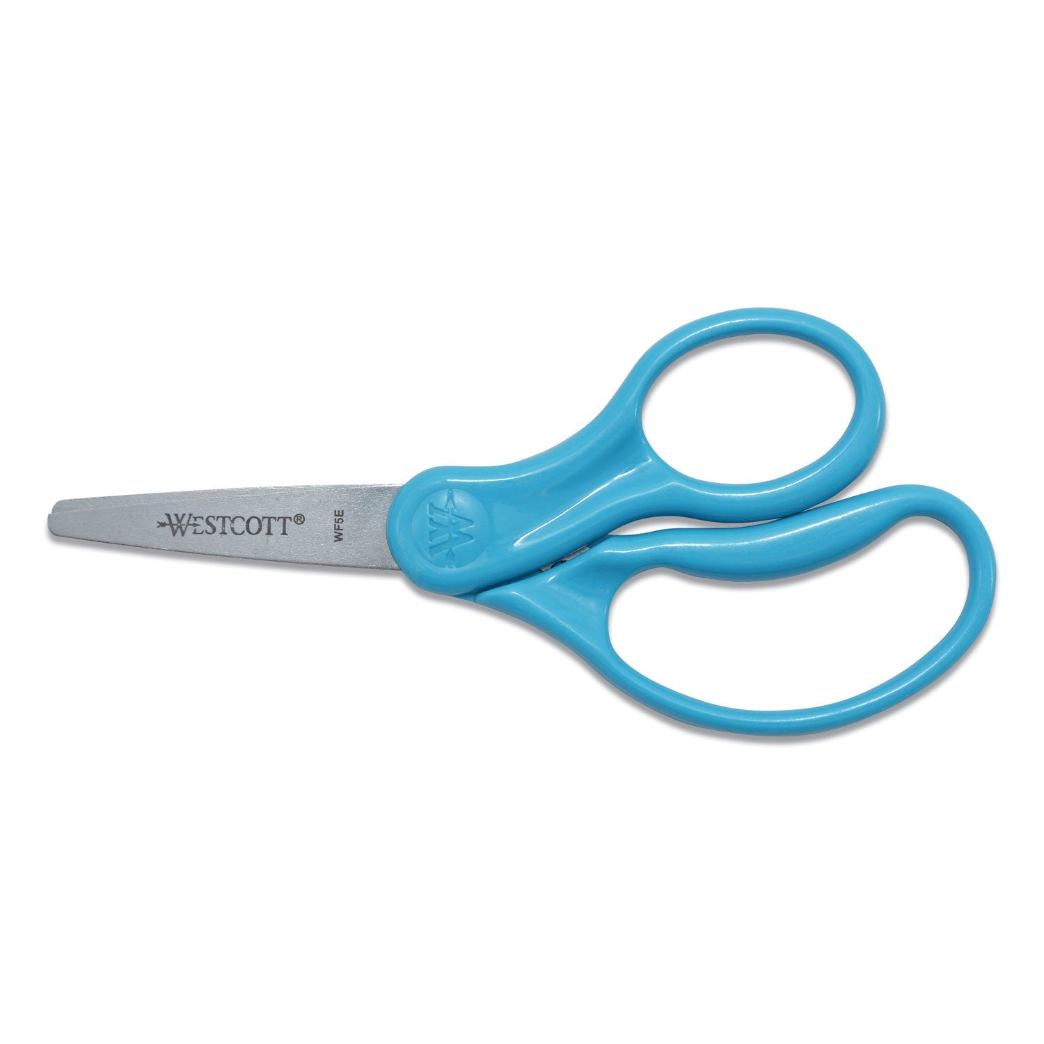 Westcott® For Kids Scissors, Pointed Tip, 5" Long, 1.75" Cut Length, Straight Handle, Randomly Assorted Handle Color