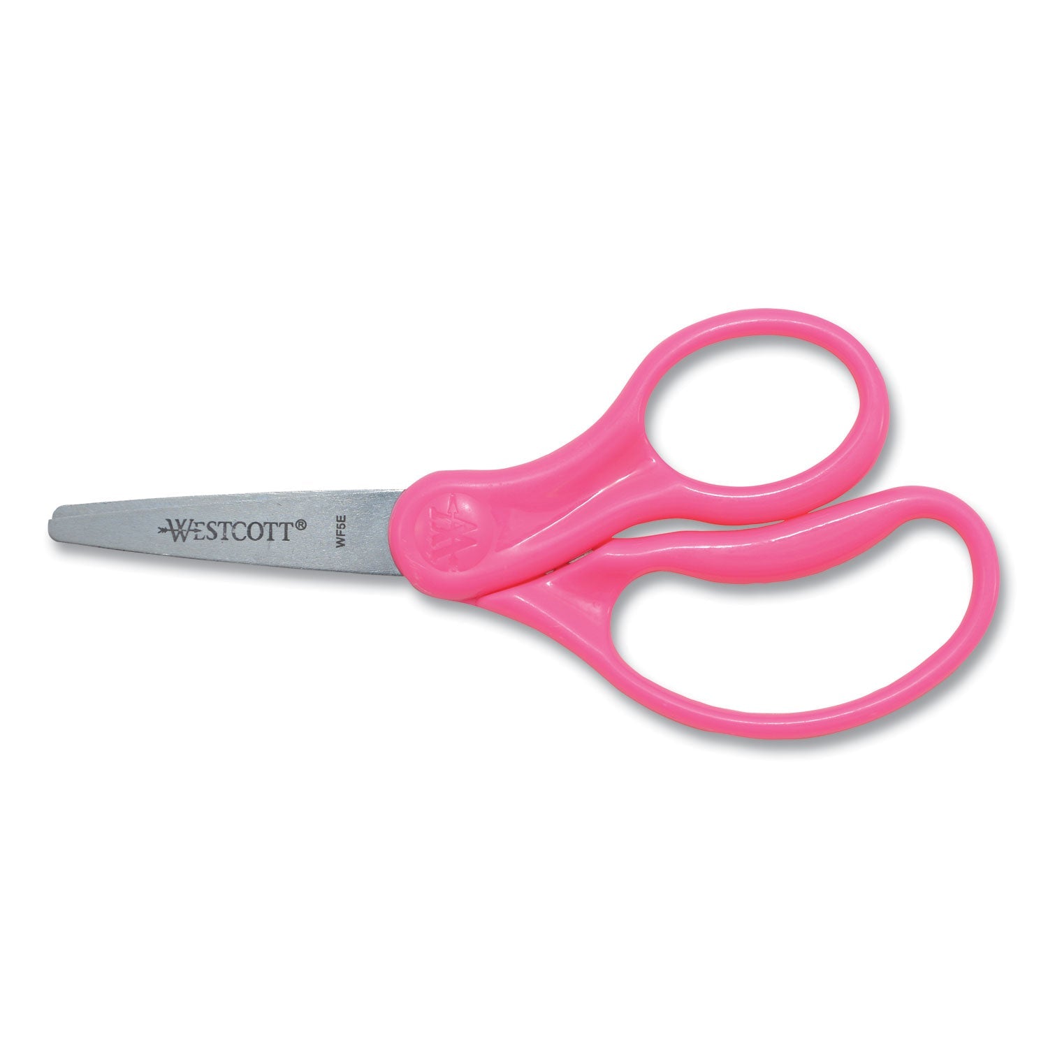 Westcott® For Kids Scissors, Pointed Tip, 5" Long, 1.75" Cut Length, Straight Handle, Randomly Assorted Handle Color
