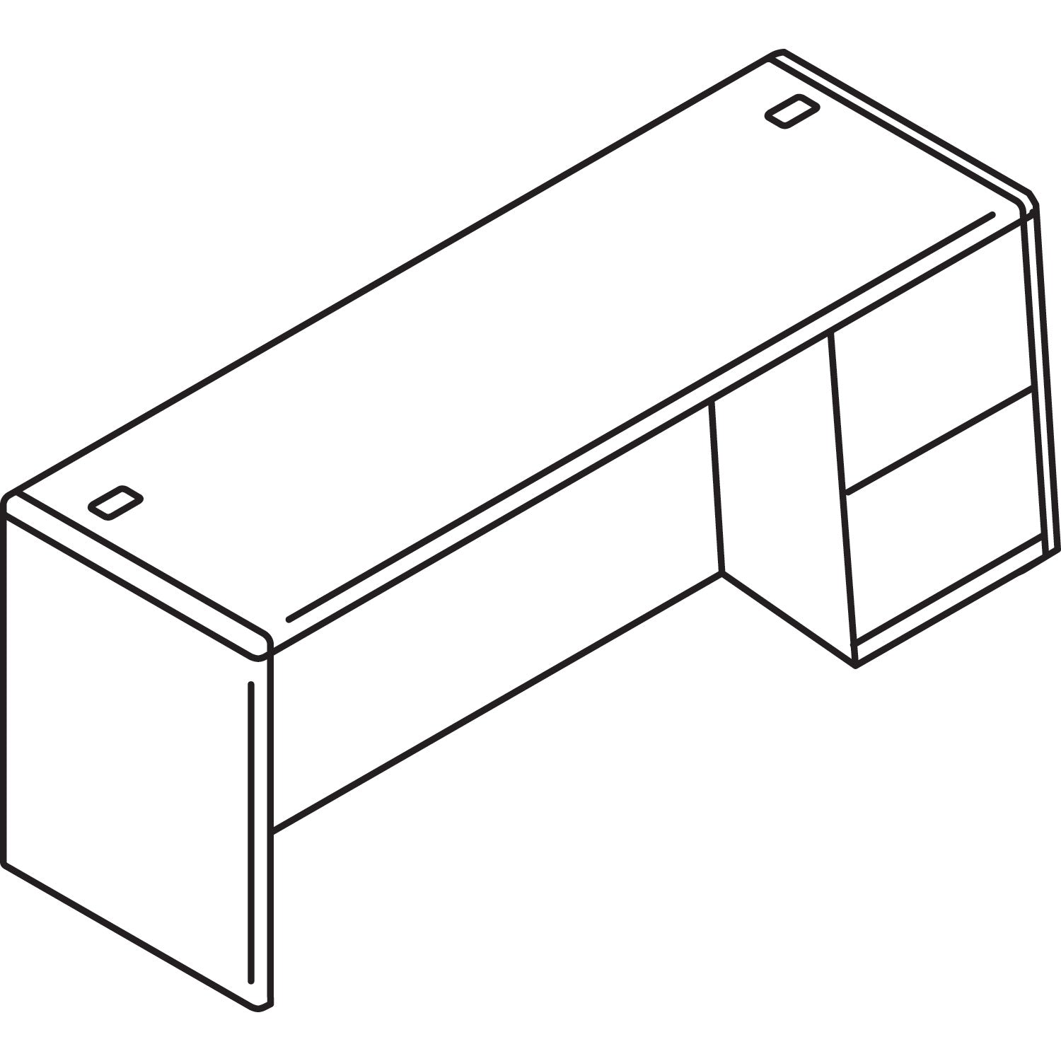 HON® 10700 Series Single Pedestal Desk With Full-Height Pedestal On Right, 72" X 36" X 29.5", Harvest