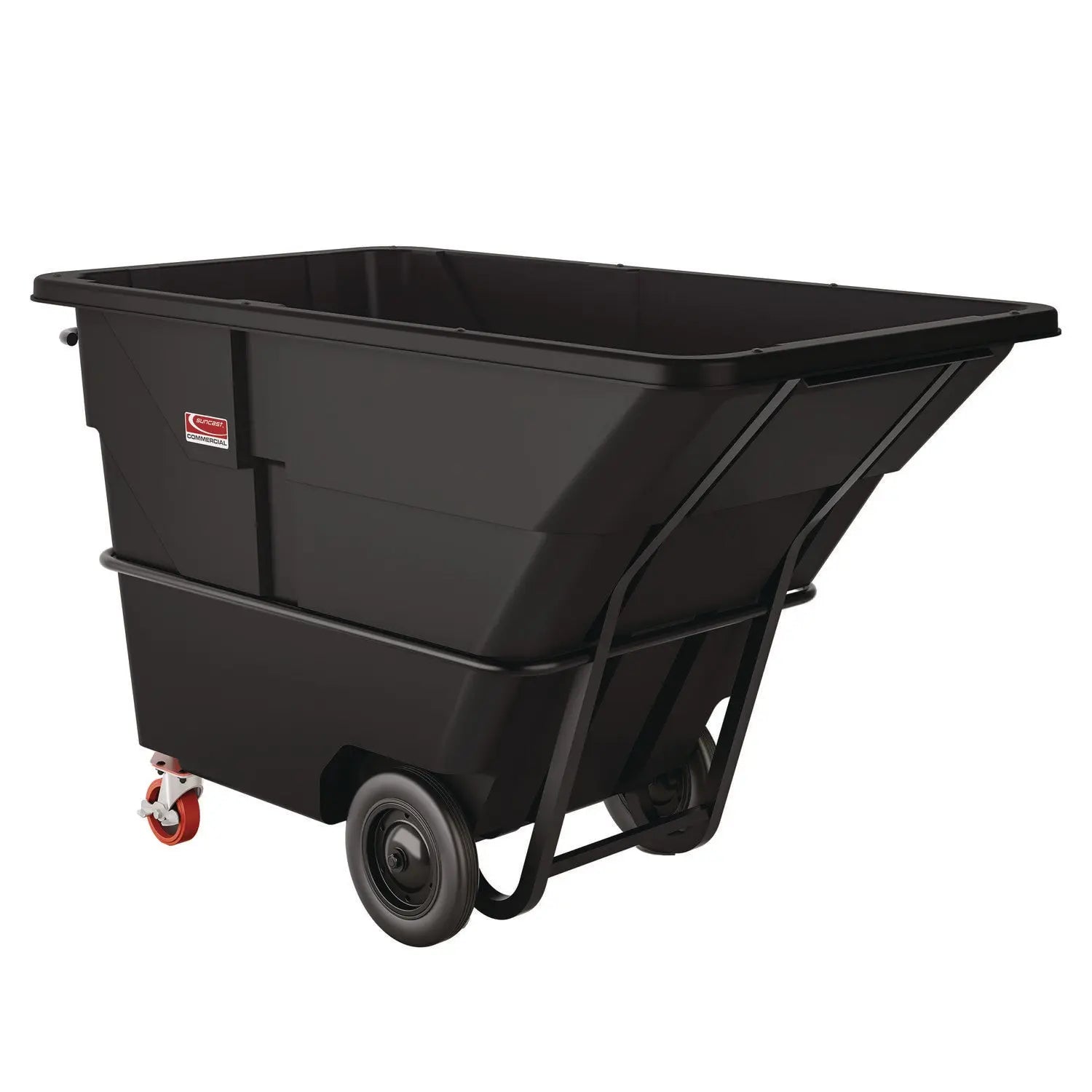 Heavy Duty Tilt Truck, 2 cu yd, Plastic, Black/Red Suncast Commercial® Flipcost