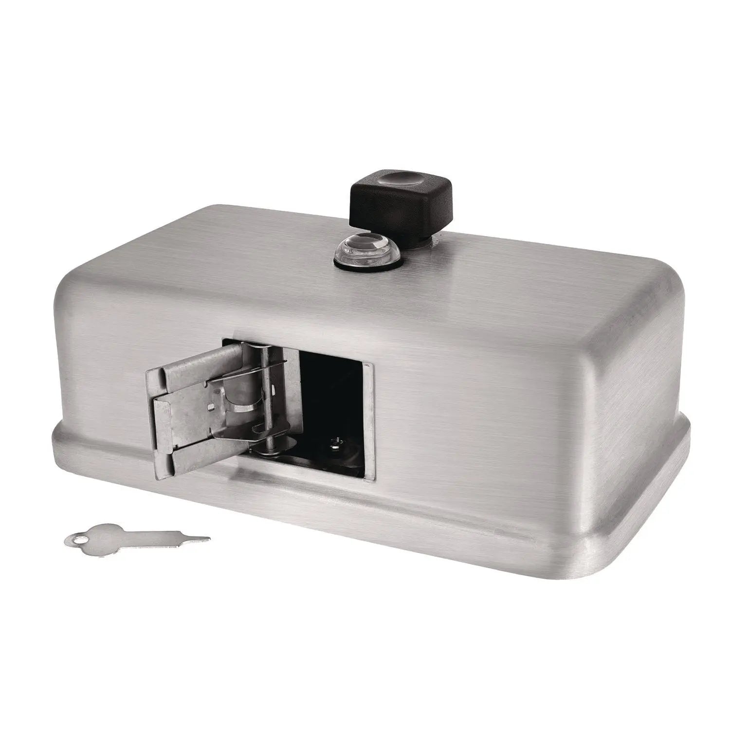 Horizontal Manual Surface-Mounted Stainless Steel Liquid Soap Dispenser, 40 oz, 2.8 x 8.1 x 4.8, Brushed Stainless Steel Alpine Industries Flipcost