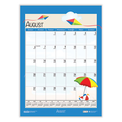 House of Doolittle™ Recycled Seasonal Wall Calendar, Illustrated Seasons Artwork, 12 x 16.5, 12-Month (July to June): 2023 to 2024 Flipcost Flipcost