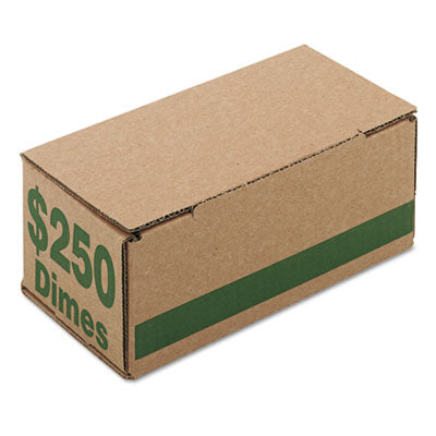 Iconex™ Corrugated Cardboard Coin Storage with Denomination Printed On Side, 8.06 x 3.31 x 3.19, Green Flipcost Flipcost