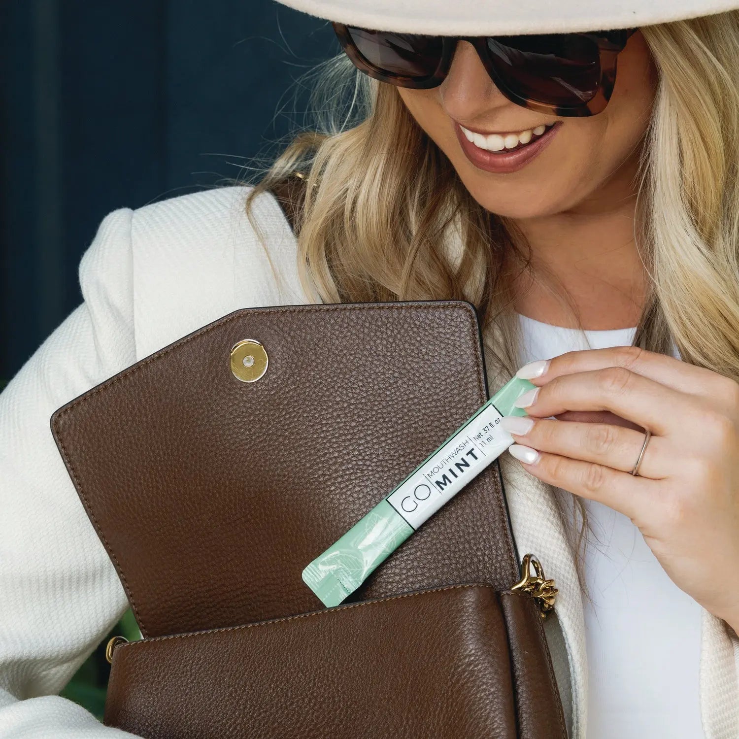 Individual Mouthwash Packets, Mint Flavor, 0.37 oz Packet, 5/Pack, 12 Packs/Box Go Mouthwash Flipcost