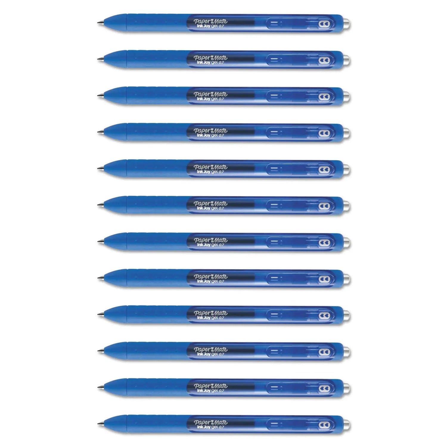 InkJoy Gel Pen, Retractable, Medium 0.7 mm, Blue Ink, Blue Barrel, Dozen Paper Mate® Flipcost