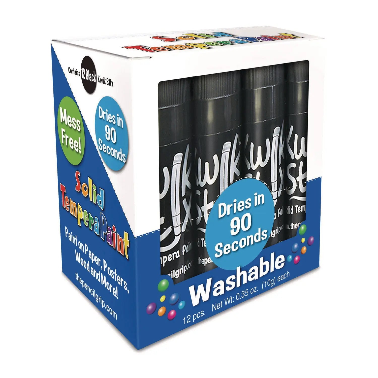 Kwik Stix Single Color Pack, 0.7" x 3.5", Black, 12/Pack, 12 Packs/Carton TPG Creations™ Flipcost