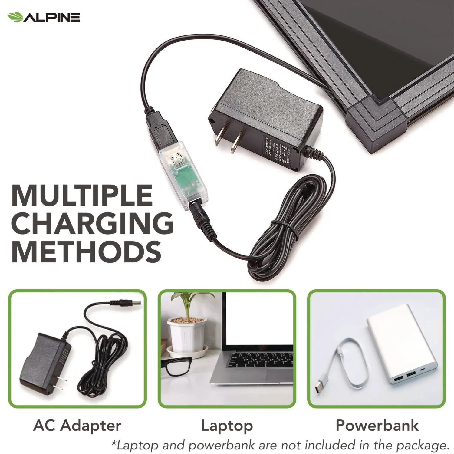 LED Illuminated Hanging Message Writing Board, 23.6" x 31.5", Black Surface, Black Aluminum Frame Alpine Industries Flipcost