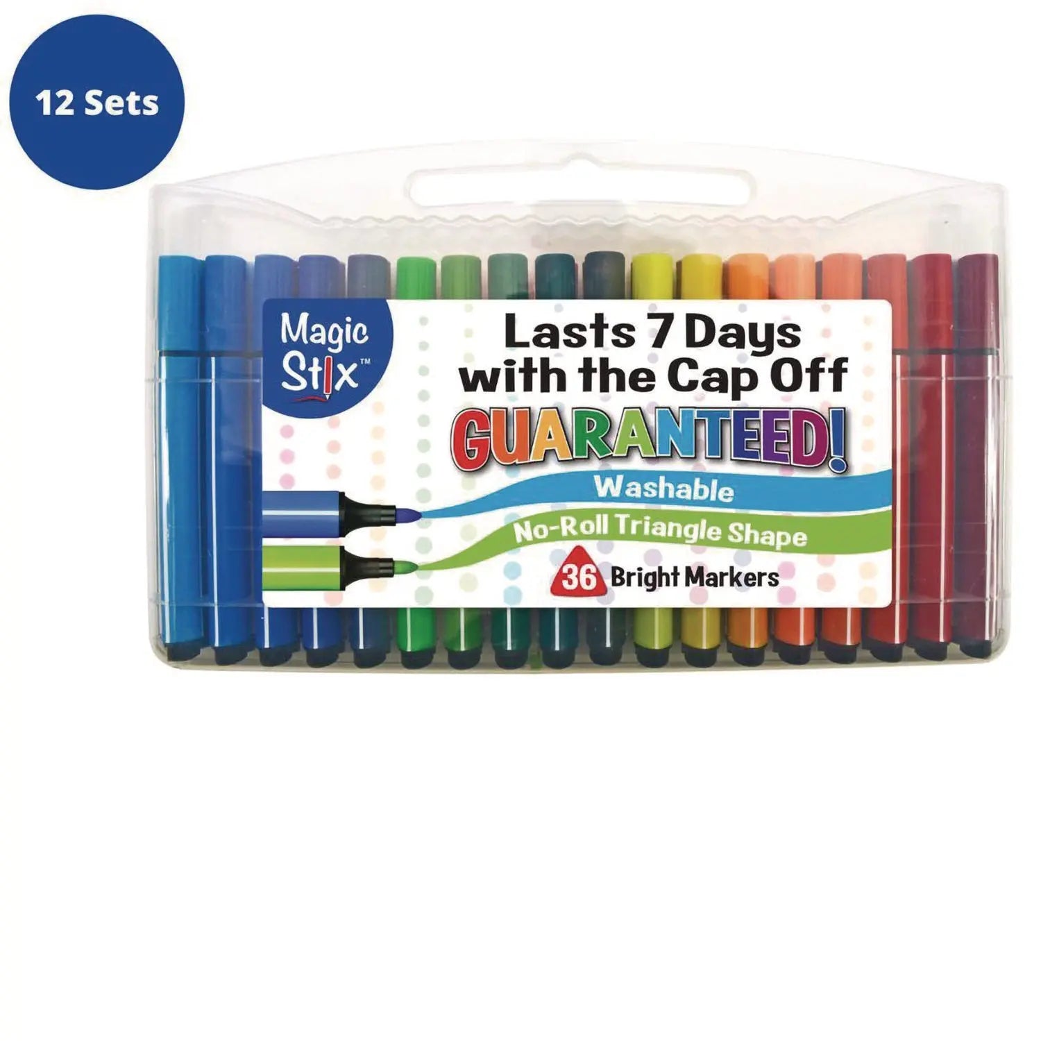 Magic Tri Stix Set, 36 Assorted Colors, 36/Set, 12 Sets/Carton