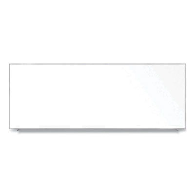 Magnetic Porcelain Whiteboard with Aluminum Frame, 144.59 x 60.47, White Surface, Satin Aluminum Frame Flipcost Flipcost