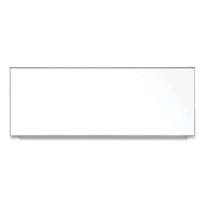Magnetic Porcelain Whiteboard with Map Rail with Satin Aluminum Frame, 144.59 x 60.47, White Surface Flipcost Flipcost