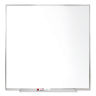 Magnetic Porcelain Whiteboard with Satin Aluminum Frame, 48.5 x 48.5, White Surface Flipcost Flipcost