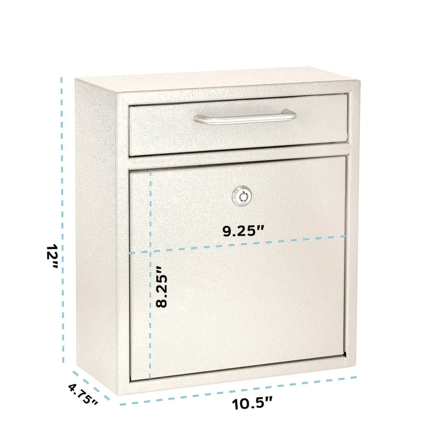 Medium Ultimate Wall Mounted Mail Box, 10.4 x 4.5 x 12, White AdirOffice Flipcost