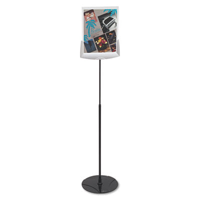 Sherpa Infobase Sign Stand, Acrylic/Metal, 40" to 60" High, Gray Flipcost Flipcost