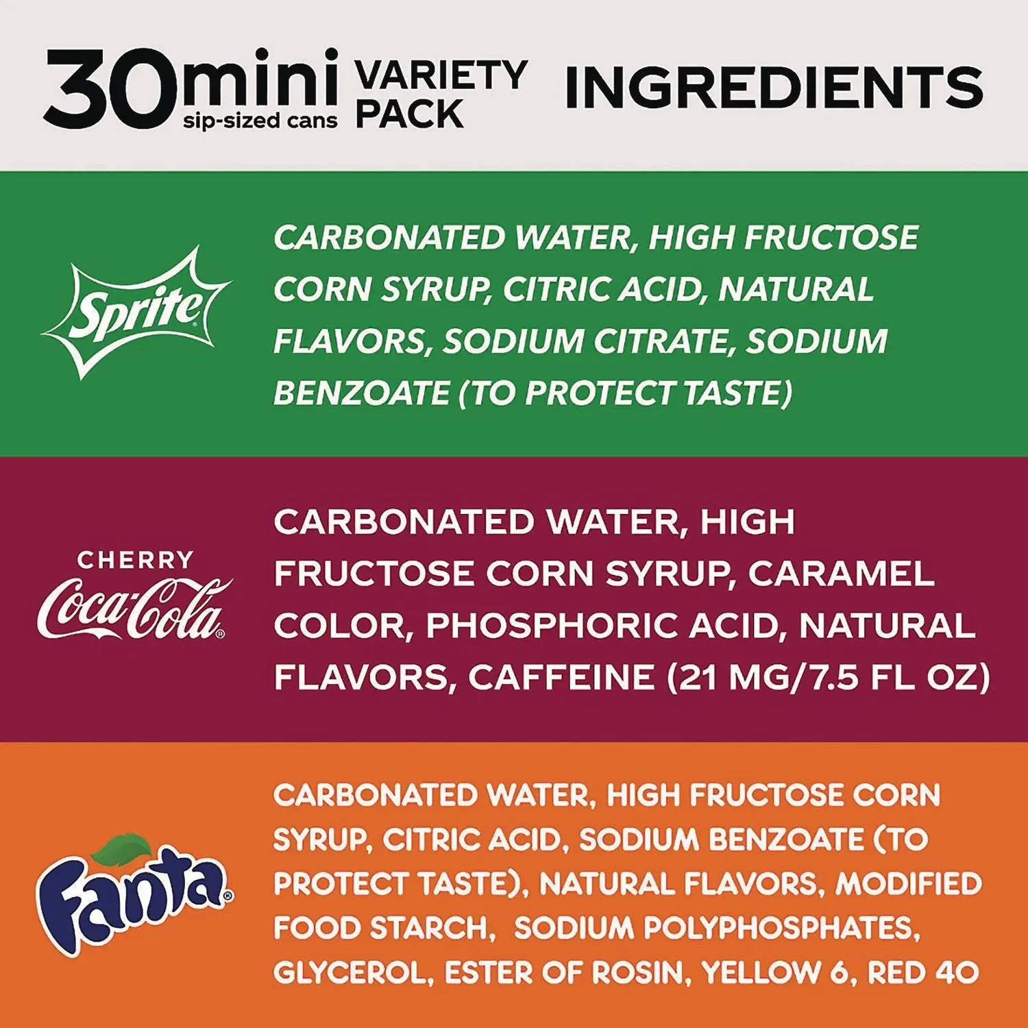 Mini Cans Variety Pack, Assorted Flavors, 7.5 oz Can, 30/Carton Coca-Cola® Flipcost