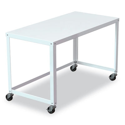 Mobile White Desk RTA, 47.45 x 23.88 x 29.6, White, Ships in 4-6 Business Days Flipcost Flipcost