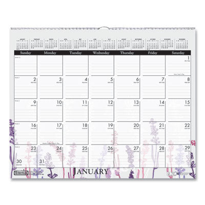 Recycled Wild Flower Wall Calendar, Wild Flowers Artwork, 15 x 12, White/Multicolor Sheets, 12-Month (Jan to Dec): 2024 Flipcost Flipcost
