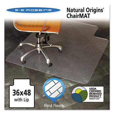 Natural Origins Chair Mat with Lip For Hard Floors, 36 x 48, Clear Flipcost Flipcost