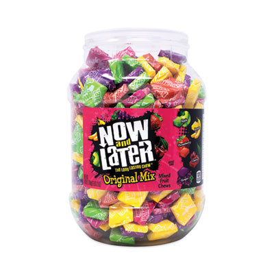Now and Later® Mixed Fruit Chews,  Long Lasting Fruit Flavor, 60 oz Tub, 365 Pieces Flipcost Flipcost