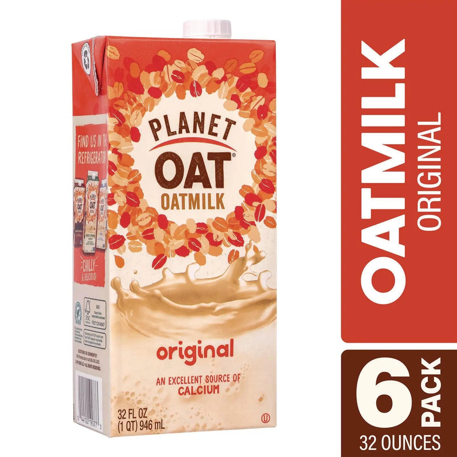 Original Oat Milk Cartons, 32 oz Carton, 6/Carton Planet Oat® Flipcost