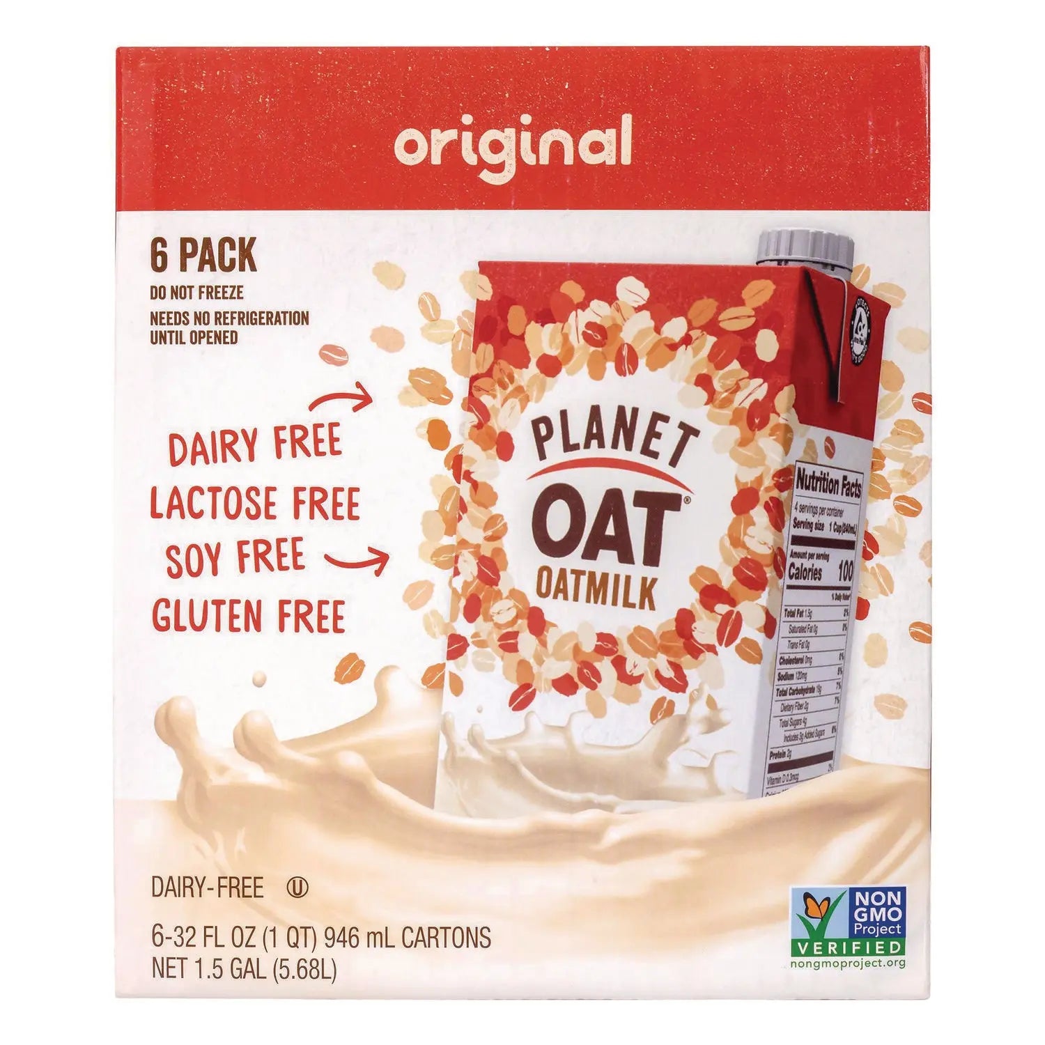 Original Oat Milk Cartons, 32 oz Carton, 6/Carton Planet Oat® Flipcost
