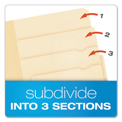 Pendaflex® Divide It Up File Folder, 1/2-Cut Tabs: Assorted, Letter Size, 0.75" Expansion, Manila, 24/Pack Flipcost Flipcost