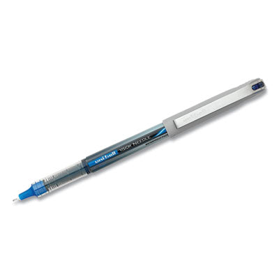 uniball® VISION Roller Ball Pen, Stick, Extra-Fine 0.5 mm, Blue Ink, Black/Blue/Clear Barrel, 12/Pack Flipcost Flipcost