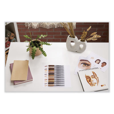 Sharpie® Fine Tip Permanent Marker, Portrait Colors, Fine Bullet Tip, Assorted, 12/Pack Flipcost Flipcost