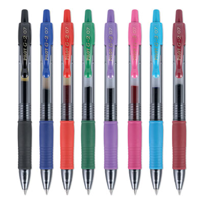 Pilot® G2 Premium Gel Pen Assorted Colors, Retractable, Fine 0.7 mm, Assorted Ink and Barrel Colors, 8/Pack Flipcost Flipcost
