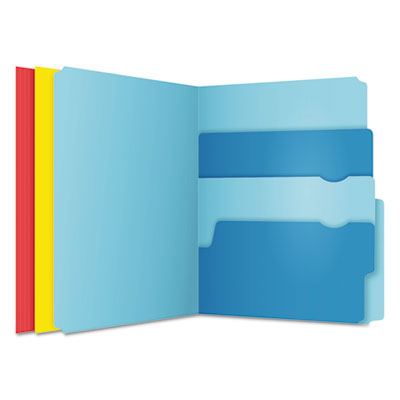 Pendaflex® Divide It Up File Folder, 1/2-Cut Tabs: Assorted, Letter Size, 0.75" Expansion, Assorted Colors, 12/Pack Flipcost Flipcost