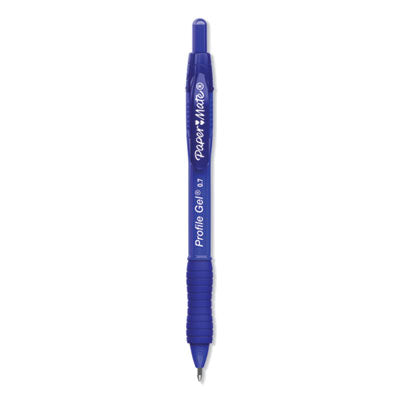 Paper Mate® Profile Gel Pen, Retractable, Medium 0.7 mm, Blue Ink, Translucent Blue Barrel, 36/Pack Flipcost Flipcost