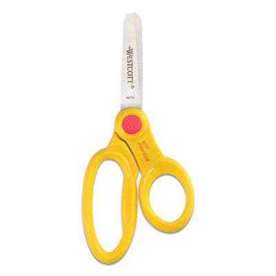 Kids' antimicrobial scissors rounded tip, 5" Long, 2" Cut Length, Assorted Straight Handles, 12/Pack Flipcost Flipcost