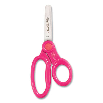 Kids' antimicrobial scissors rounded tip, 5" Long, 2" Cut Length, Assorted Straight Handles, 12/Pack Flipcost Flipcost