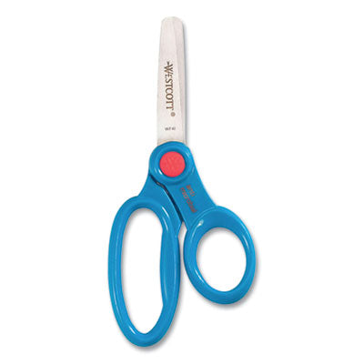 Kids' antimicrobial scissors rounded tip, 5" Long, 2" Cut Length, Assorted Straight Handles, 12/Pack Flipcost Flipcost