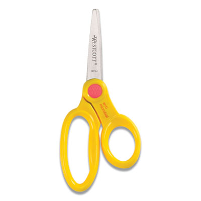 Kids' Scissors Antimicrobial Pointed Handles, 5" Long, 2" Cut Length, Assorted, 12/Pack Flipcost Flipcost